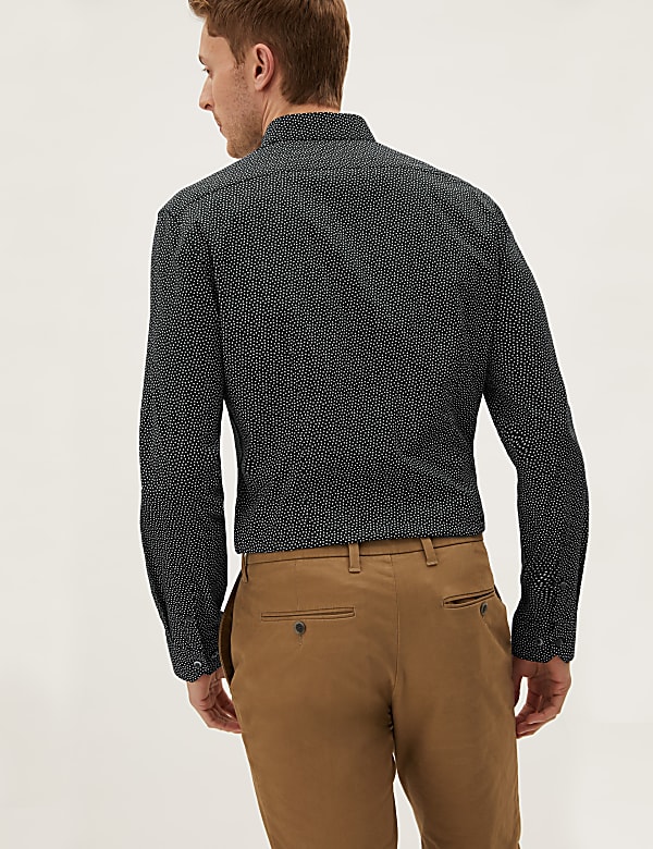 Slim Fit Cotton Rich Heart Print Shirt
