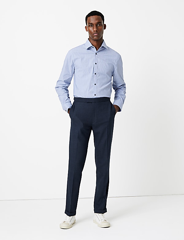 Slim Fit Striped Shirt with Stretch