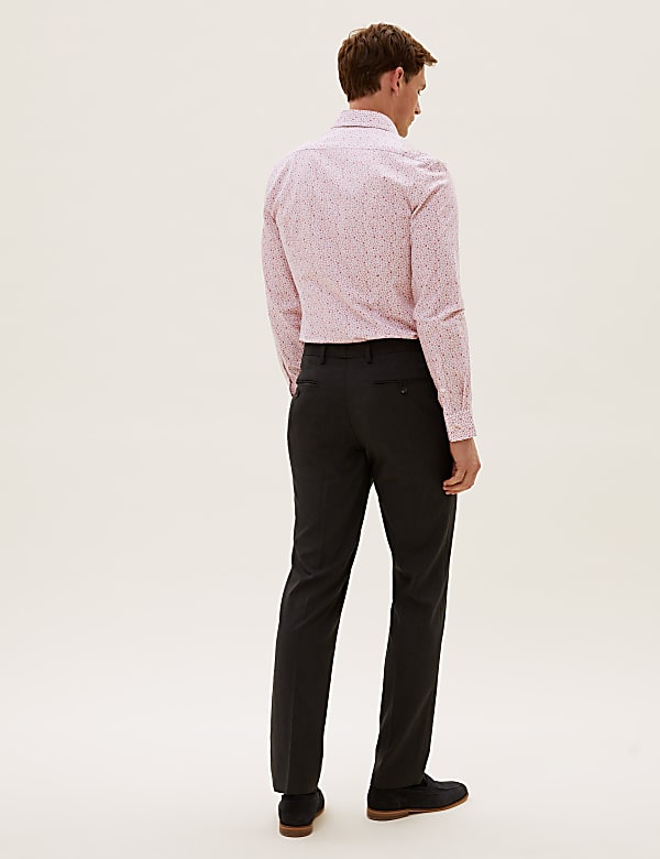 Slim Fit Pure Cotton Floral Shirt