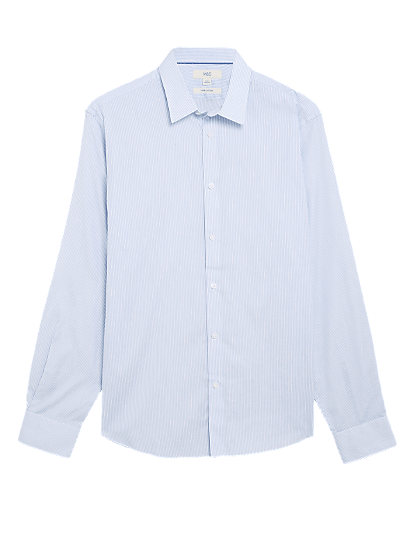 Regular Fit Pure Cotton Striped Shirt