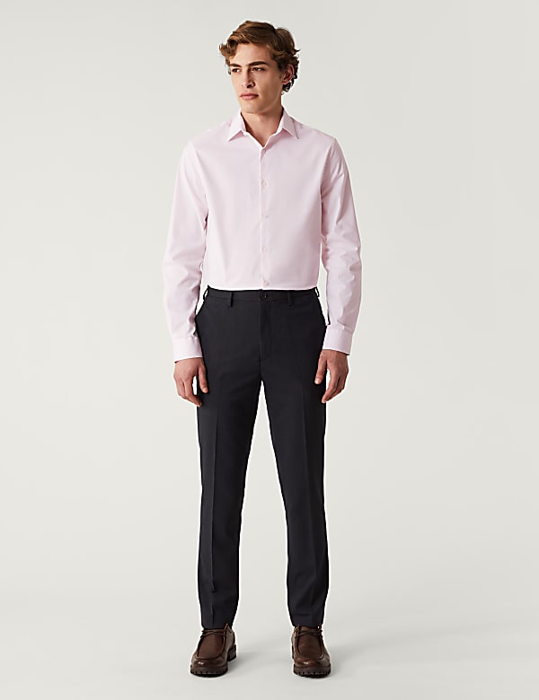 Slim Fit Cotton Rich Stretch Striped Shirt