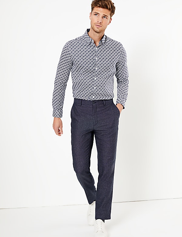 Slim Fit Pure Cotton Printed Shirt