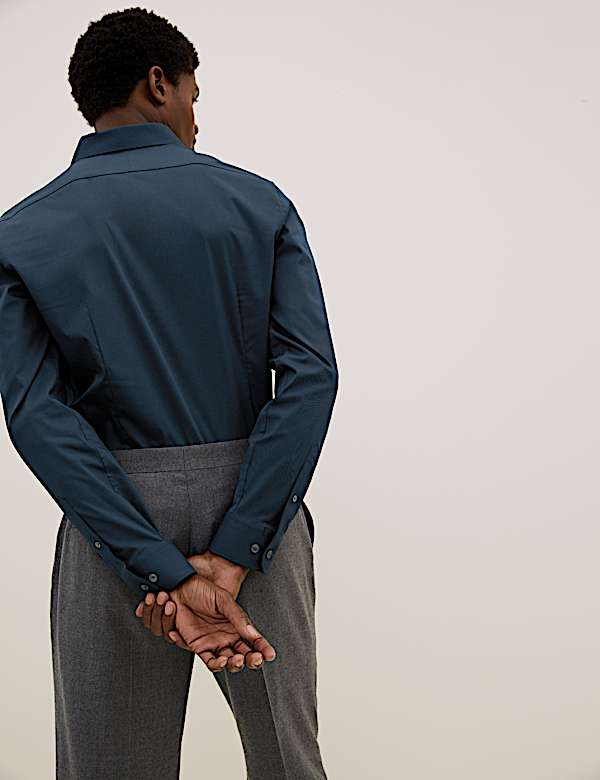 Slim Fit Cotton Rich Stretch Shirt