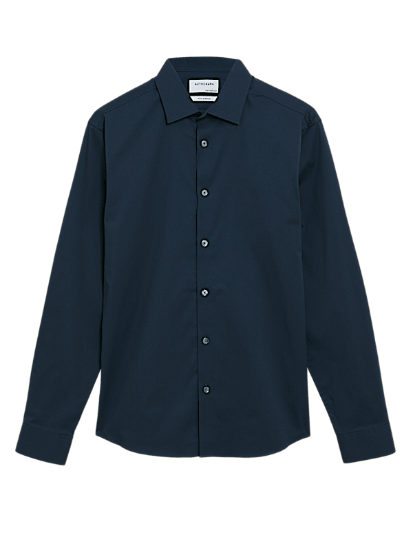 Slim Fit Cotton Rich Stretch Shirt