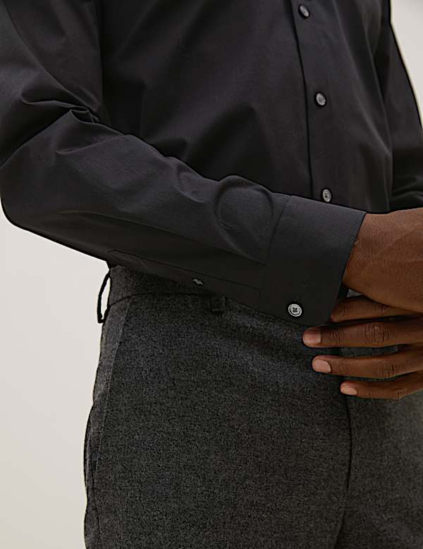 Slim Fit Cotton Rich Stretch Shirt