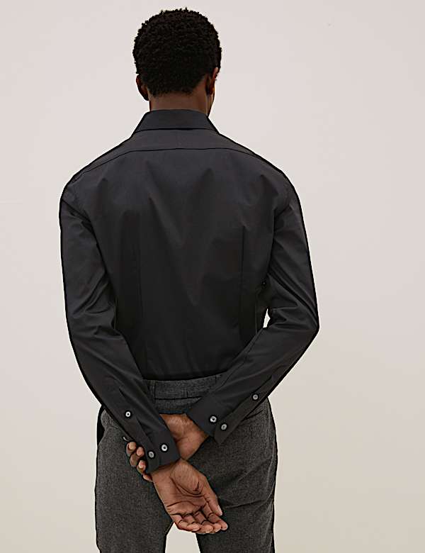 Slim Fit Cotton Rich Stretch Shirt