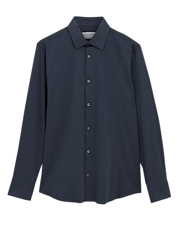 Slim Fit Jersey Cotton Shirt