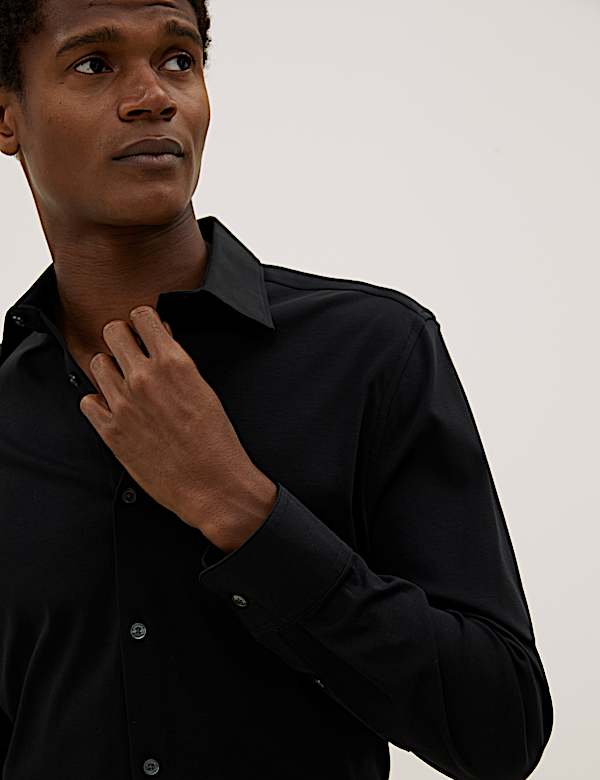 Slim Fit Jersey Cotton Shirt