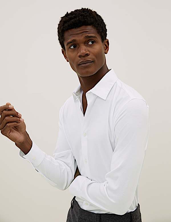 Slim Fit Jersey Cotton Shirt