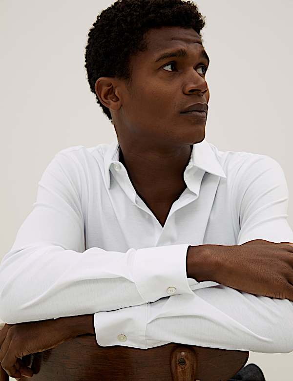 Slim Fit Jersey Cotton Shirt