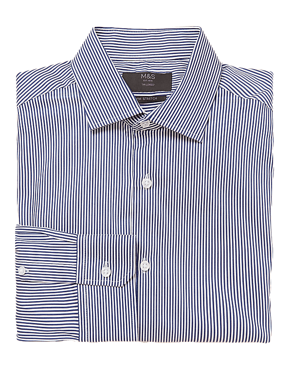 Tailored Fit Striped Stretch Shirt