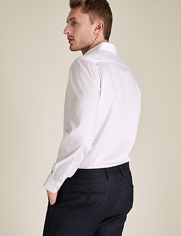 Tailored Fit Stretch Check Shirt
