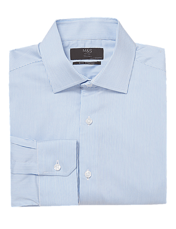 Tailored Fit Striped Stretch Shirt
