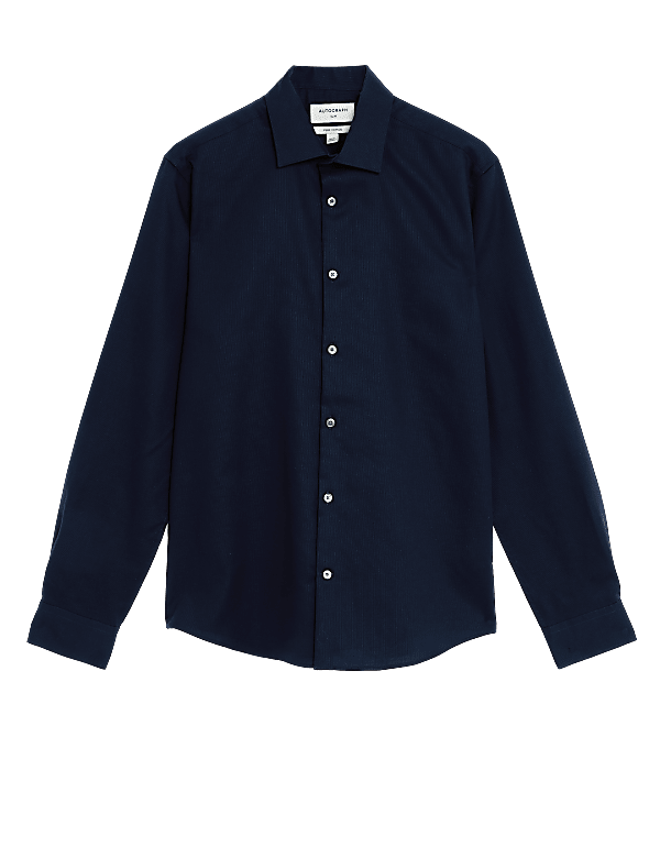 Slim Fit Easy Iron Pure Cotton Shirt