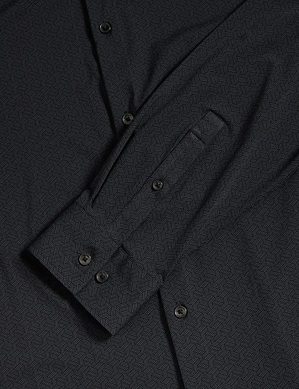 Slim Fit Super Stretch Printed Shirt - MV