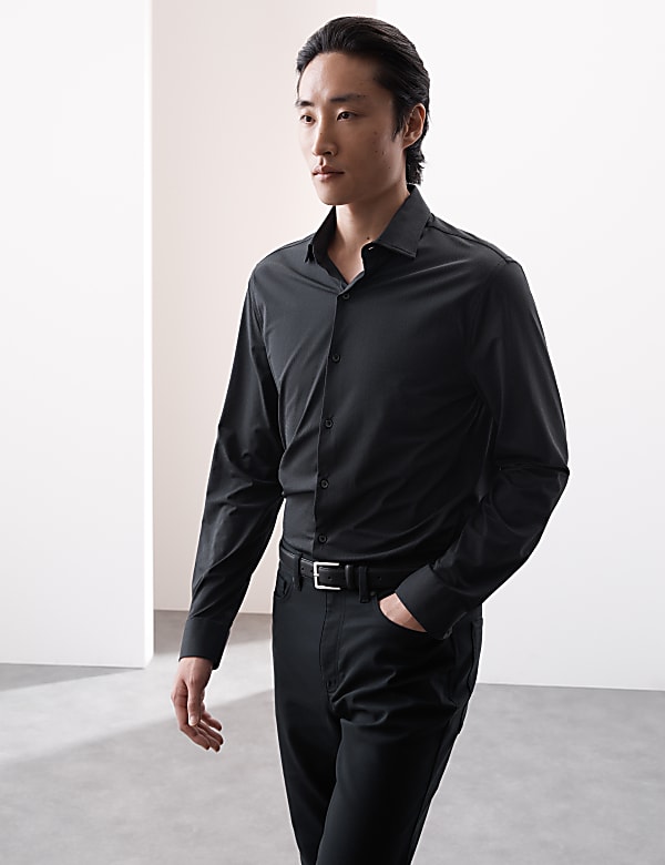 Slim Fit Super Stretch Printed Shirt - MV