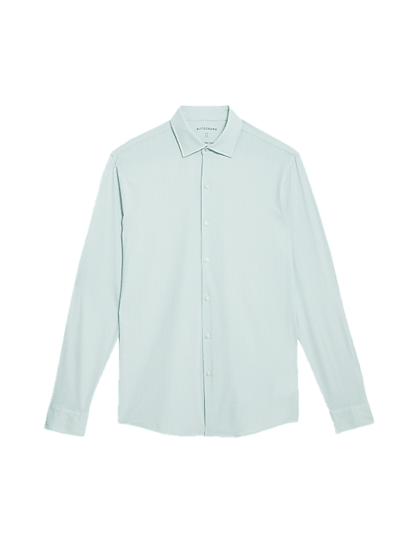 Slim Fit Super Stretch Printed Shirt