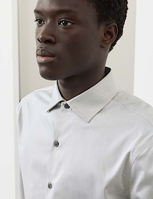 Slim Fit Cotton Rich Dress Shirt - NZ