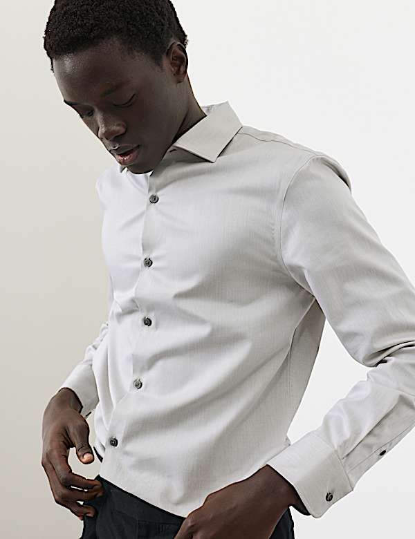Slim Fit Cotton Rich Dress Shirt - NZ