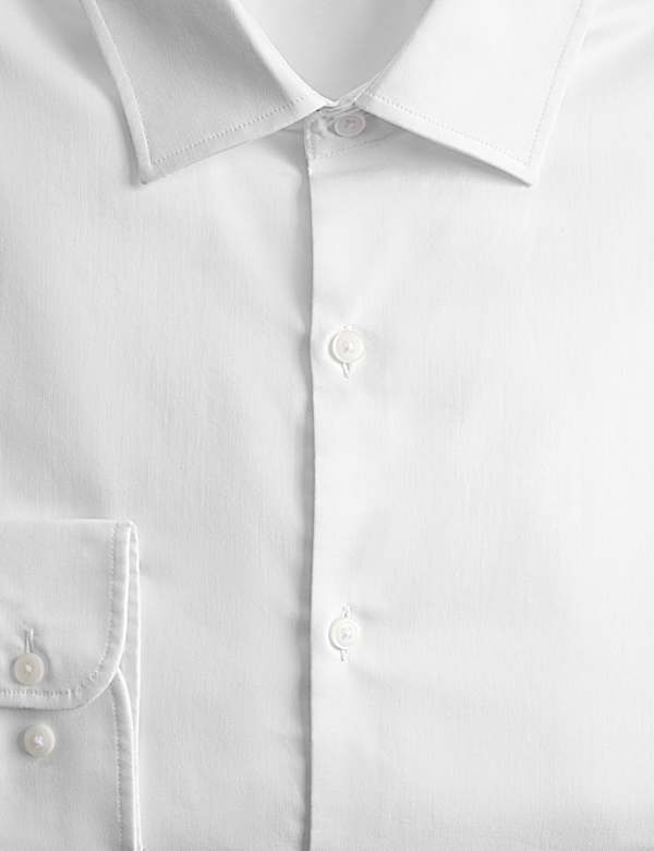 Slim Fit Cotton Performance Shirt - NO