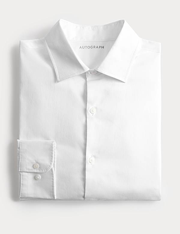Slim Fit Cotton Performance Shirt - NO