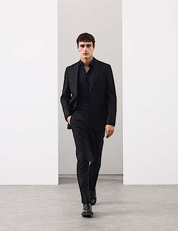 חולצת פיקה ג'רסי מתערובת כותנה בגזרה מחויטת - IL