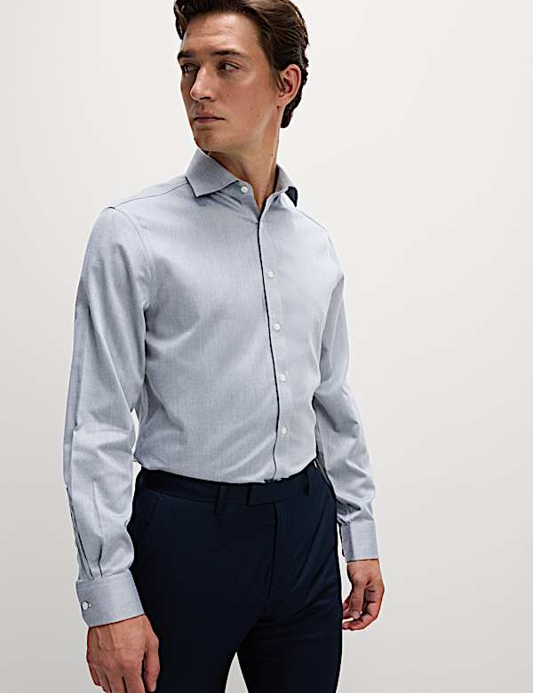 Regular Fit Ultimate Non Iron Cotton Textured Shirt - US