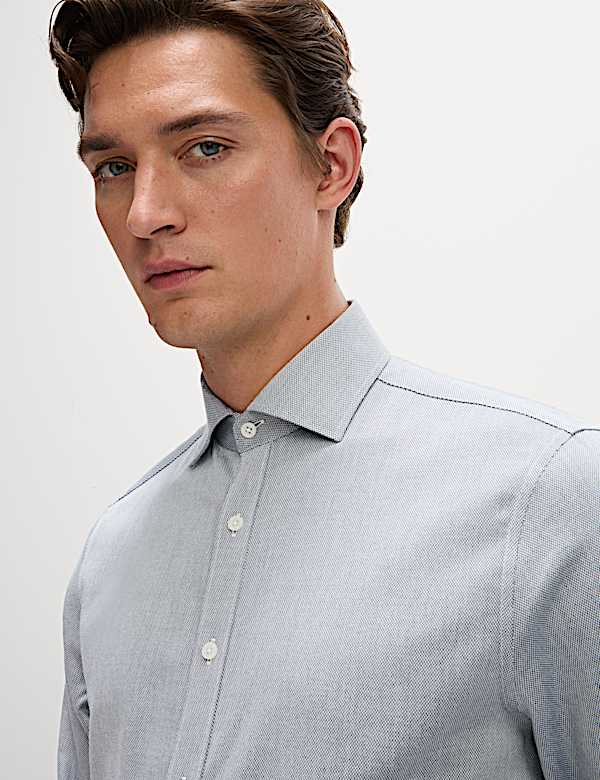 Regular Fit Ultimate Non Iron Cotton Textured Shirt - US
