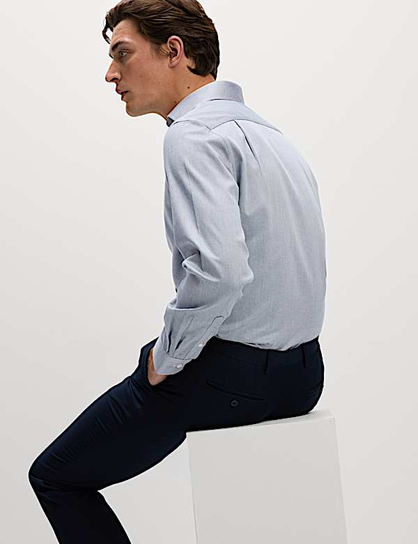 Regular Fit Ultimate Non Iron Cotton Textured Shirt - US