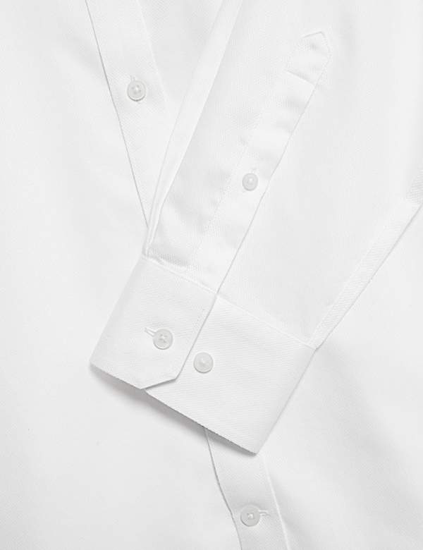 חולצת כותנה Ultimate ללא גיהוץ בגזרה ישרה וטקסטורה - IL