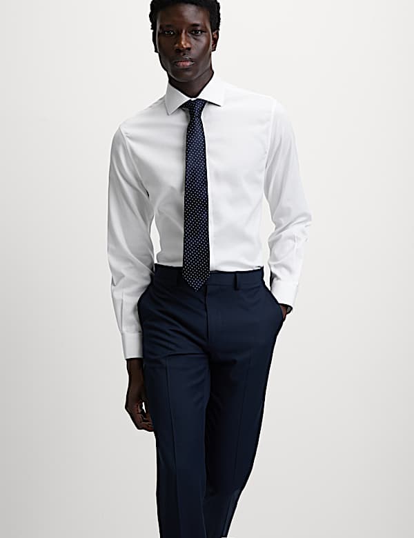 חולצת כותנה Ultimate ללא גיהוץ בגזרה ישרה וטקסטורה - IL