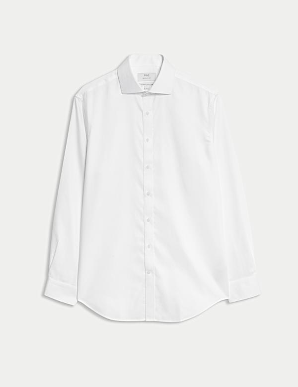 חולצת כותנה Ultimate ללא גיהוץ בגזרה ישרה וטקסטורה - IL