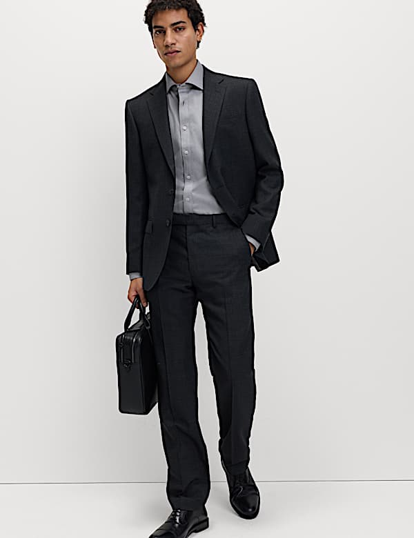 Slim Fit Ultimate Non Iron Pure Cotton Textured Shirt - US