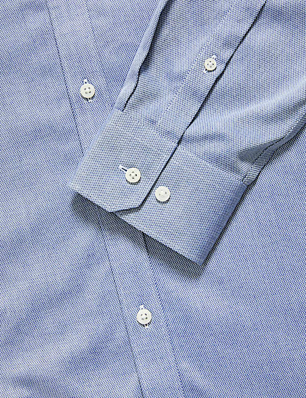 Slim Fit Ultimate Non Iron Pure Cotton Textured Shirt - GR