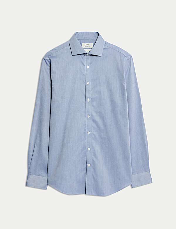 Slim Fit Ultimate Non Iron Pure Cotton Textured Shirt - GR