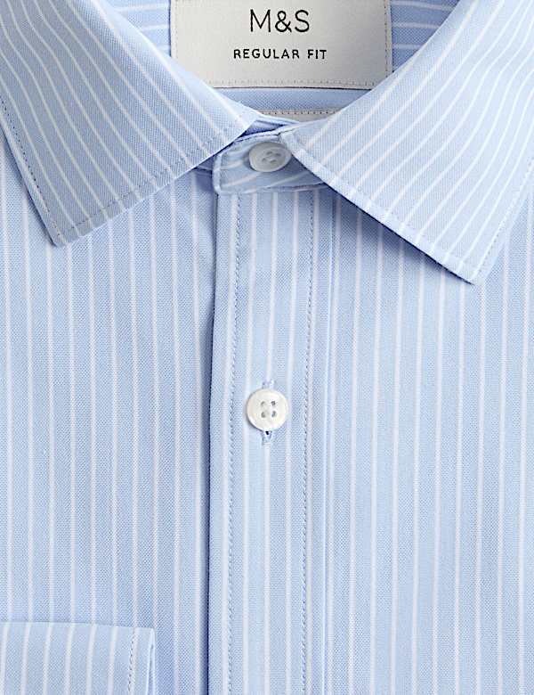 Regular Fit Ultimate Non Iron Jersey Striped Shirt