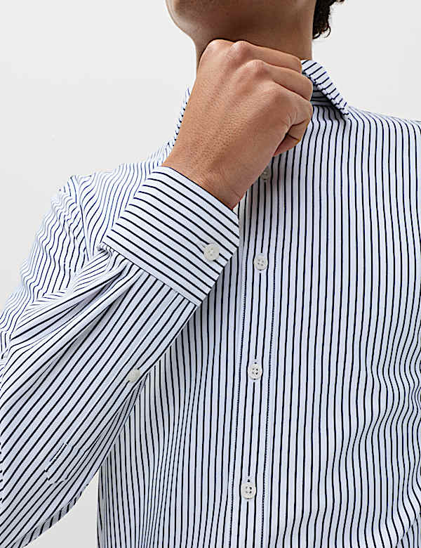 The Ultimate Regular Fit Non Iron Jersey Striped Shirt