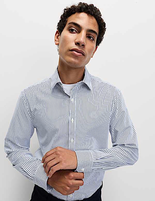 The Ultimate Regular Fit Non Iron Jersey Striped Shirt