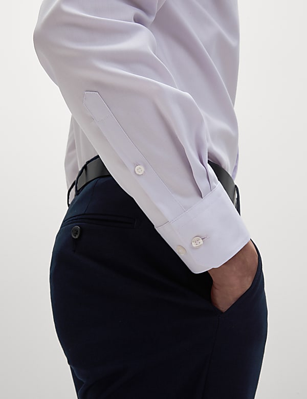 Slim Fit Non Iron Pure Cotton Twill Shirt