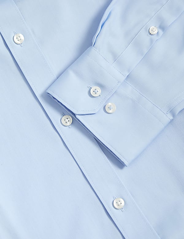 Slim Fit Non Iron Pure Cotton Twill Shirt - US