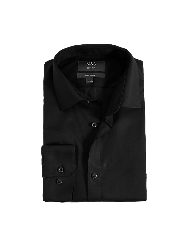 Slim Fit Non Iron Pure Cotton Twill Shirt