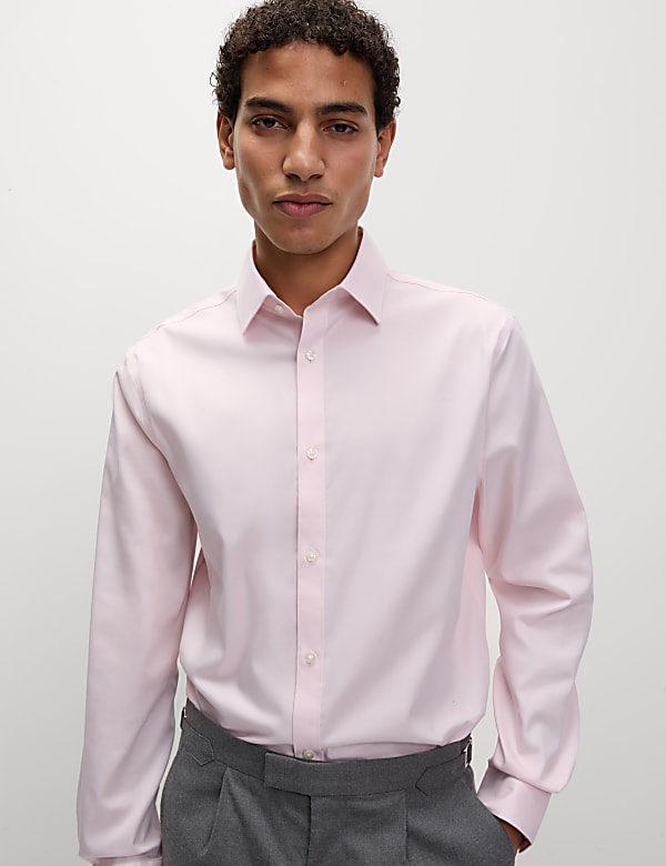 Regular Fit Non Iron Pure Cotton Twill Shirt - KR
