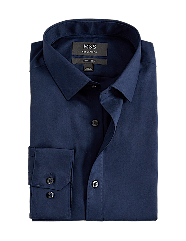 Regular Fit Non Iron Pure Cotton Twill Shirt