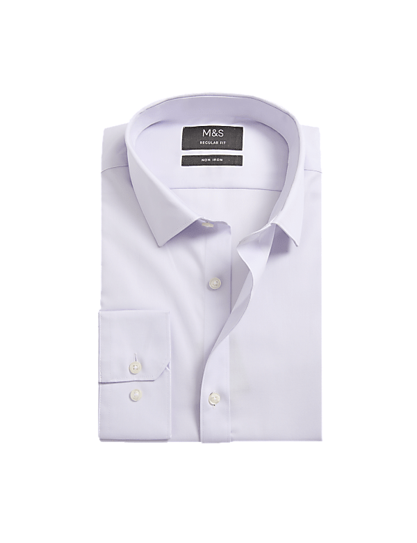 Regular Fit Non Iron Pure Cotton Twill Shirt