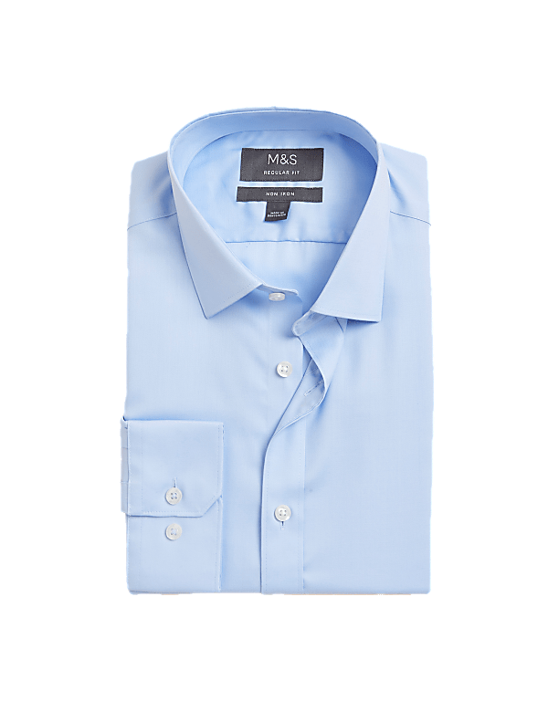 Regular Fit Non Iron Pure Cotton Twill Shirt
