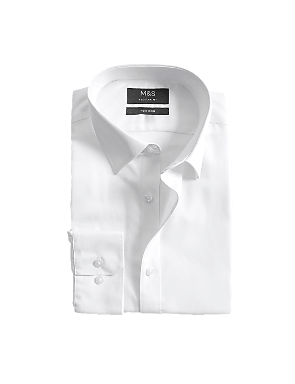 Regular Fit Non Iron Pure Cotton Twill Shirt