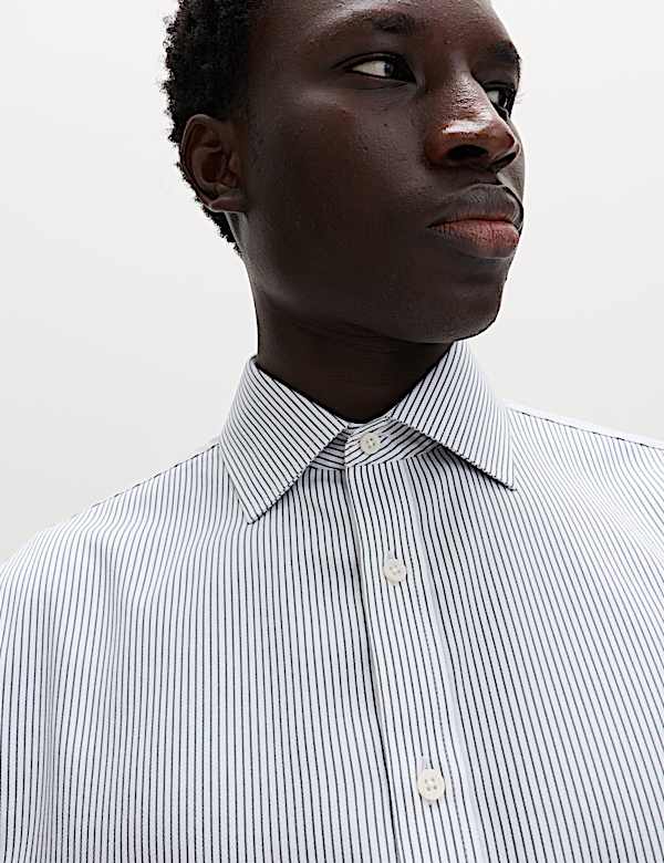 Regular Fit Ultimate Non Iron Cotton Striped Shirt  - US