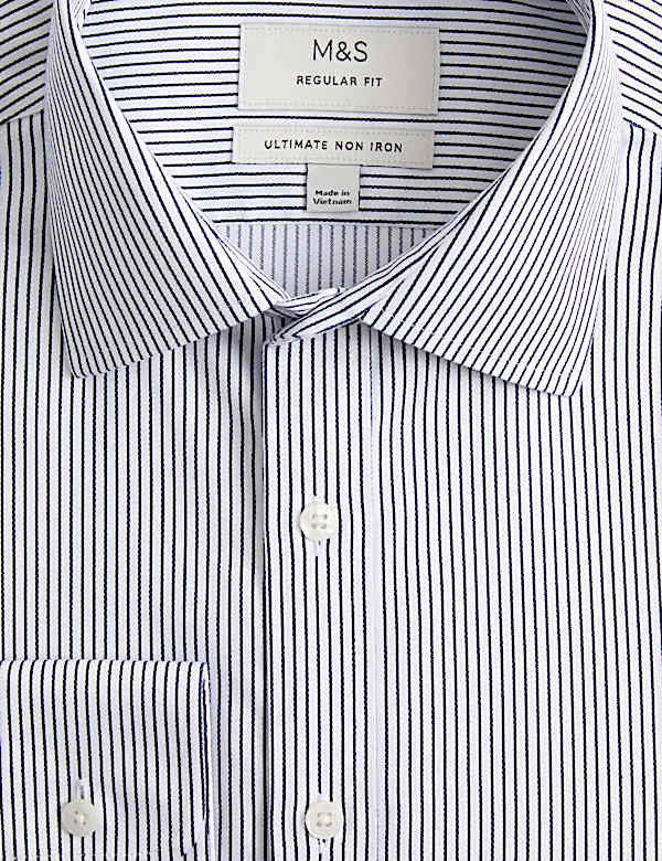 Regular Fit Ultimate Non Iron Cotton Striped Shirt
