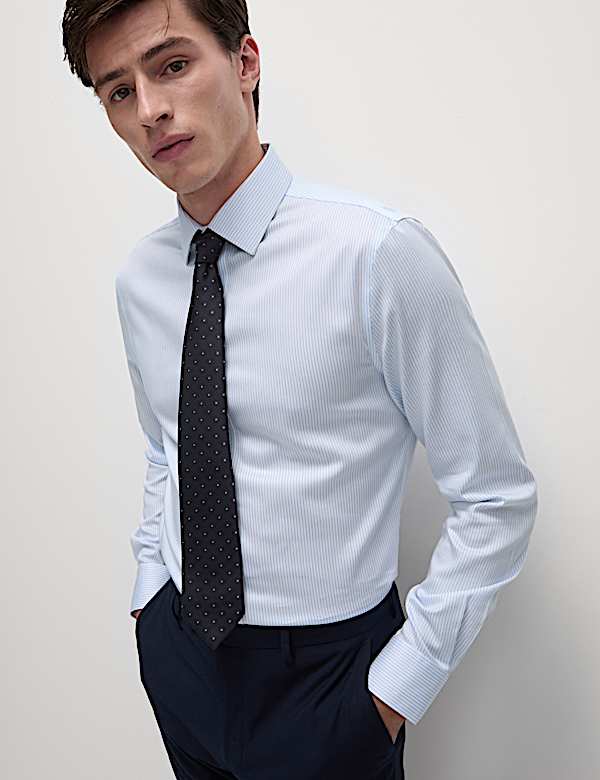 Slim Fit Ultimate Non Iron Cotton Striped Shirt - VN