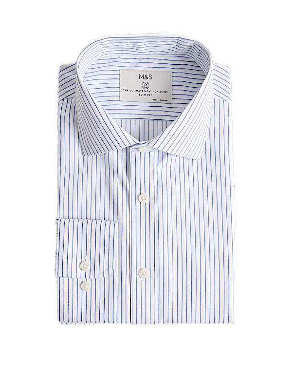 Ultimate Slim Fit Non Iron Striped Shirt
